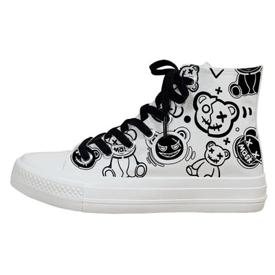 Zapatillas Canvas Altas Personalizadas con Diseño Graffiti para Mujer - Image 2