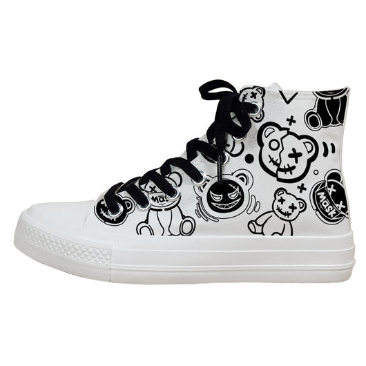 Zapatillas Canvas Altas Personalizadas con Diseño Graffiti para Mujer - Image 2