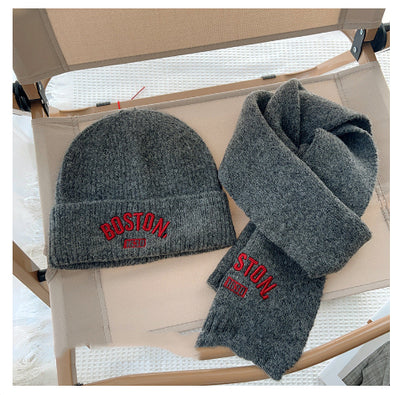 Conjunto de Gorro y Bufanda para Niños - 2 Piezas Bordado para Otoño e Invierno - Image 6