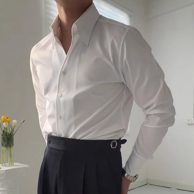 Camisa Italiana de Cuello Clásico Primavera - Casual Ejecutiva
