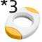 3 Yellow Pieces