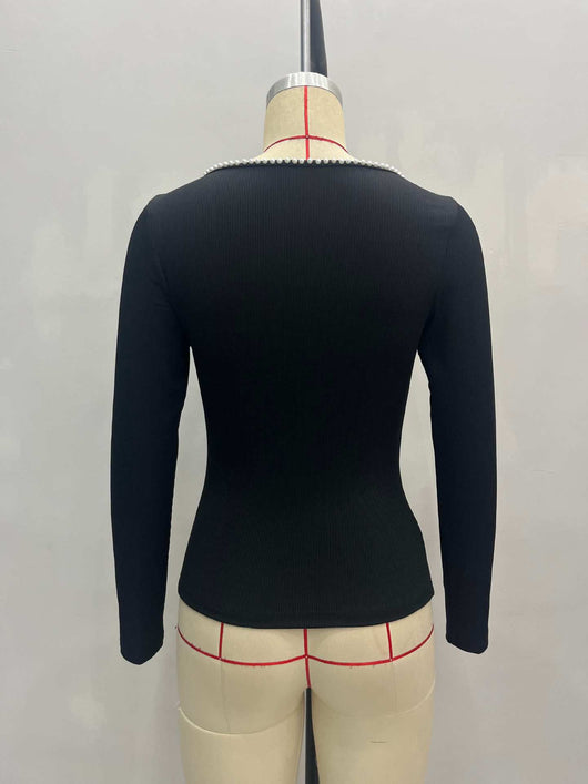 Blusa Base de Punto Versátil Manga Larga para Mujer - Image 13