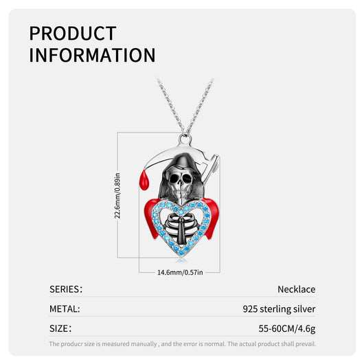 Collar Calavera Plata 925 Punk Rock Unisex - Diseño Gótico Nightclub - Image 3