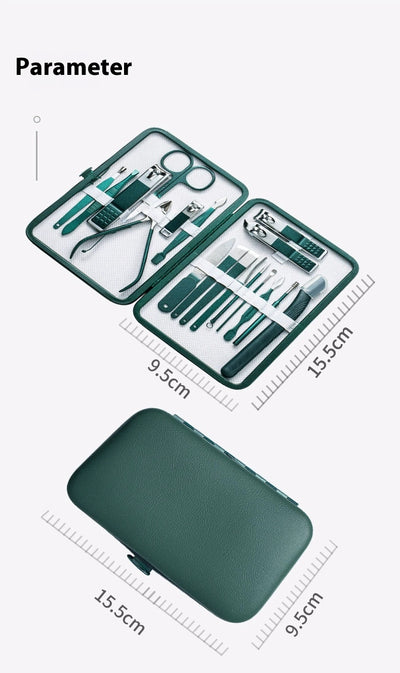 Set de Cortaúñas Portátil Verde Oscuro - Image 16