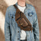 Bolso Pecho Cuero Retro Multifuncional Estilo Motociclista