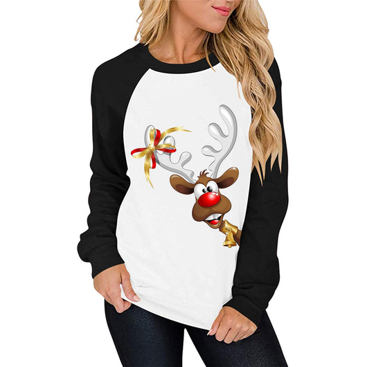 Suéter Raglan Casual para Mujer con Estampado y Combinación de Colores - Image 24
