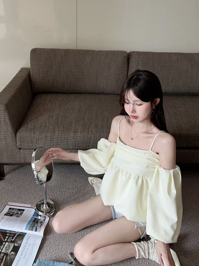 Blusa Hombro Descubierto con Mangas Linterna - Image 26