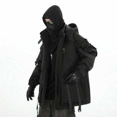 Chaqueta Funcional con Capucha y Cinta Móvil para Hombre - Algodón Invierno - Image 3