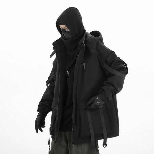 Chaqueta Funcional con Capucha y Cinta Móvil para Hombre - Algodón Invierno - Image 3