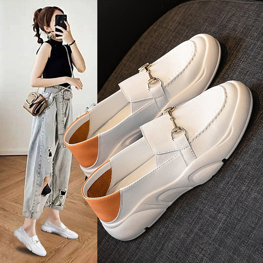 Zapatos Casuales de Cuero Versátiles para Verano - Ideales para Estudiantes - Image 7