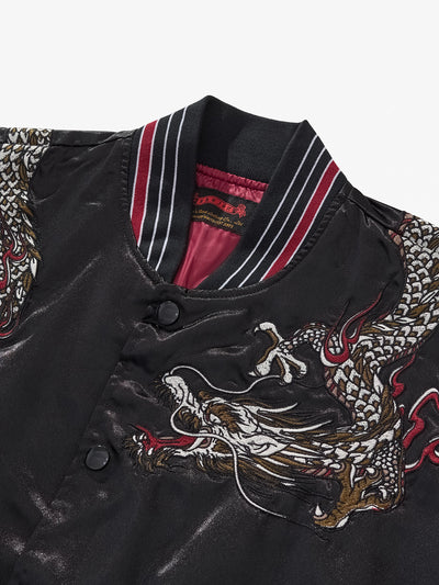 Chamarra Béisbol Dragón Bordado - Estilo Casual Reforzado - Image 9