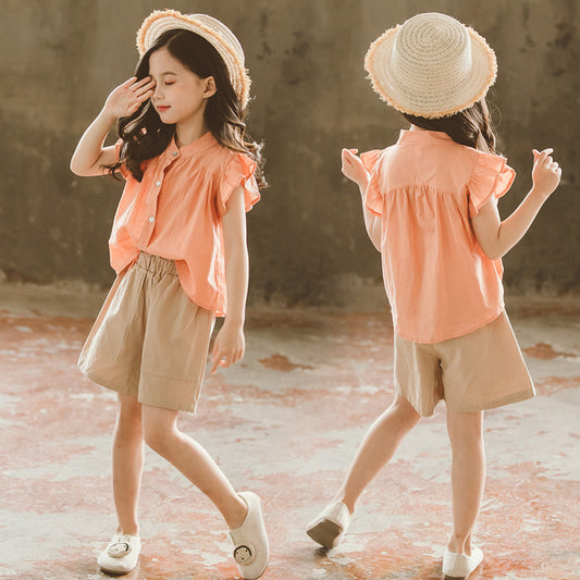 Camisa Ejecutiva con Mangas Cortas y Detalles en Madera - Image 2