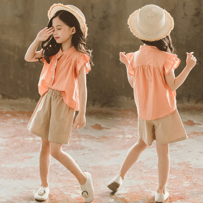 Camisa Ejecutiva con Mangas Cortas y Detalles en Madera - Image 2
