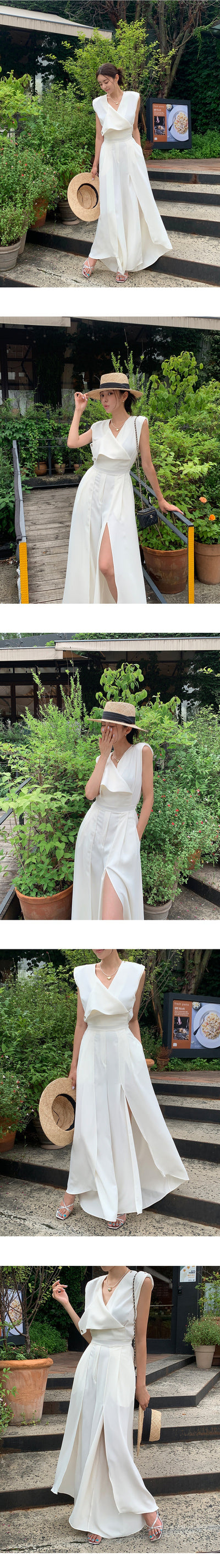 Jumpsuit Elegante para Mujer con Escote V y Abertura Lateral - Image 22