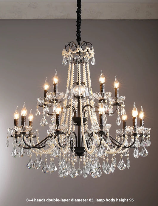 Lámpara de Araña de Cristal Estilo Lujo Francés para Sala - Image 13