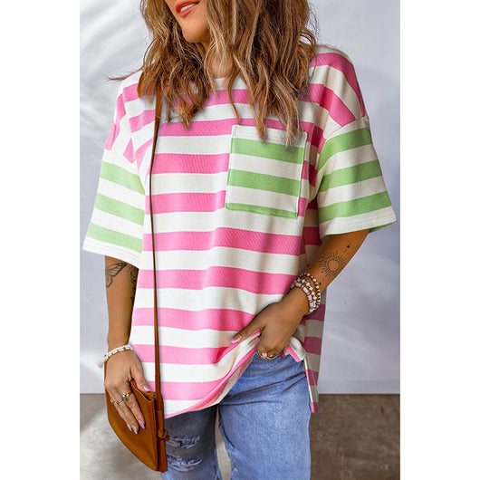 Camiseta Suelta Dopamina Mujer - Cuello Redondo Casual Europeo - Image 3