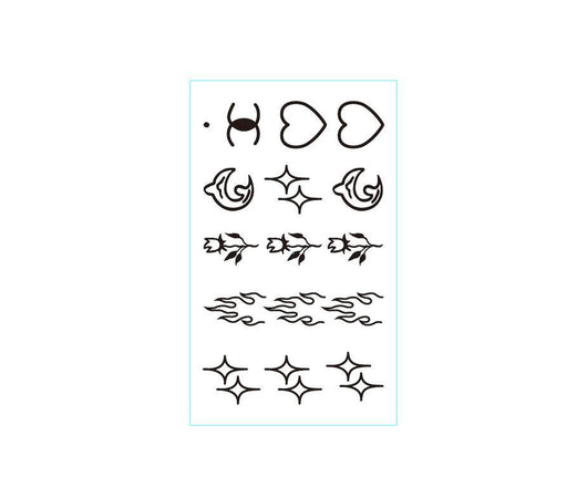 Tatuaje Temporal Cuadrado Rosa Oscuro Love Payaso - Image 11