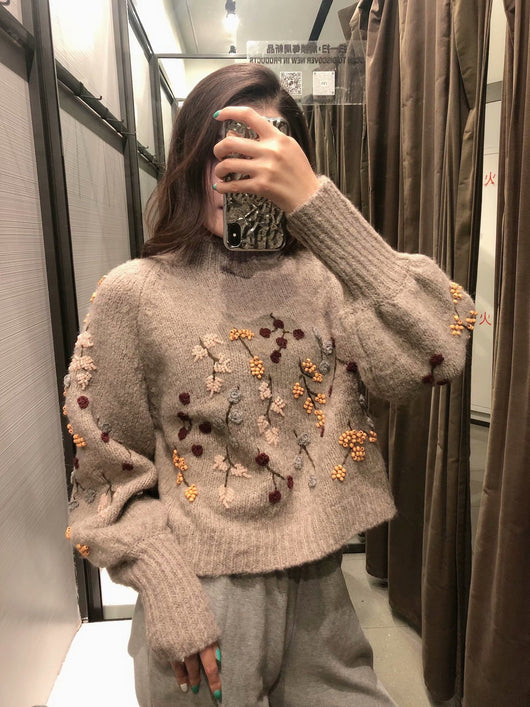 Suéter Tejido con Cuentas Versátil - Moda Urbana Europea y Americana - Image 13