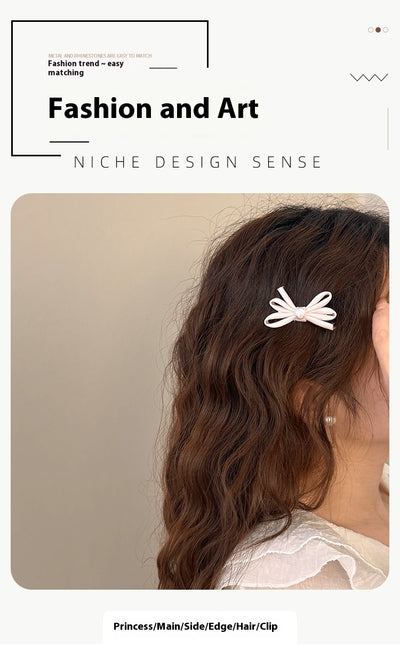 Clips de Cabello con Moño de Perla - Par de Horquillas Pato Laterales - Image 21
