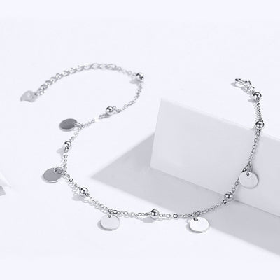 Pulsera de Tobillo Plata 925 Chapada en Oro Blanco - Image 17
