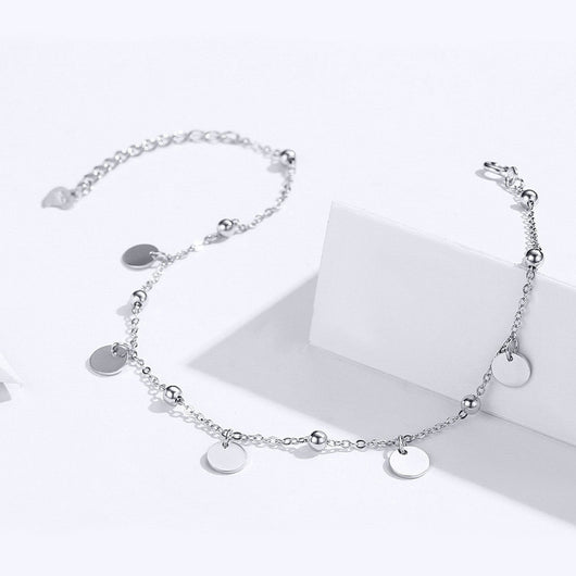 Pulsera de Tobillo Plata 925 Chapada en Oro Blanco - Image 17