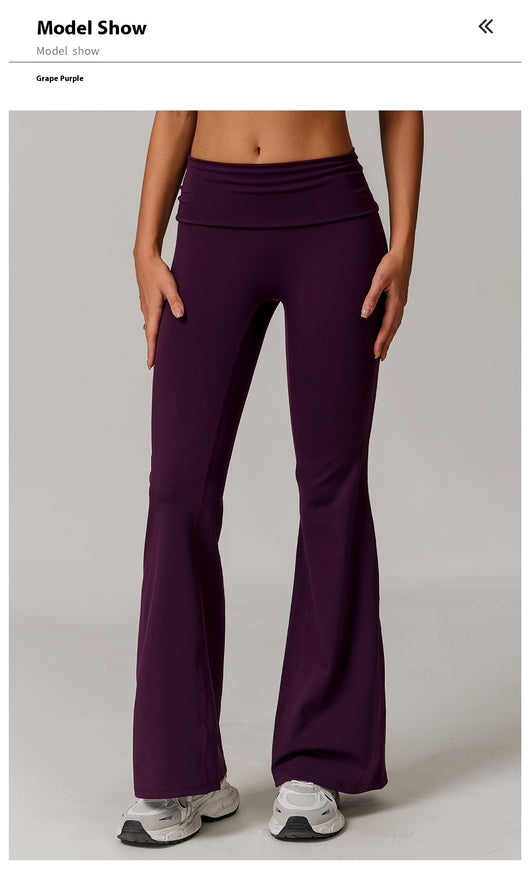 Pantalones Yoga Cintura Alta Plegables para Mujer - Image 22