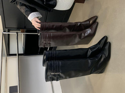Botas de Moda Temperament Wild con Caña - Image 11
