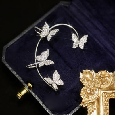 Aretes Mariposa Estilo Retro sin Perforación - Image 4