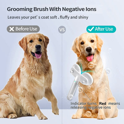 Cepillo Doble para Perros y Gatos con Iones Negativos y Autolimpieza - Image 6