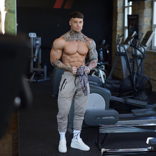 Pantalones de Entrenamiento Slim Fit Talla Grande para Otoño e Invierno