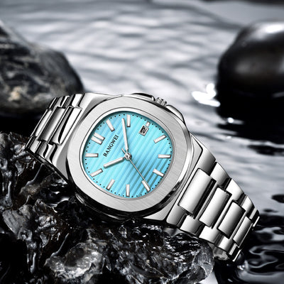 Reloj Hombre Acero Inoxidable Resistente al Agua con Esfera Luminosa - Image 3