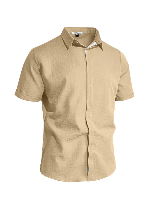 Camisa Casual de Manga Corta con Cuello Solapa - Image 10