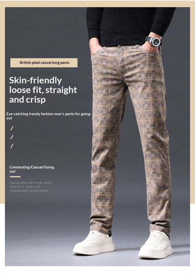 Pantalones Casuales de Algodón Estilo Británico para Hombre - Image 15