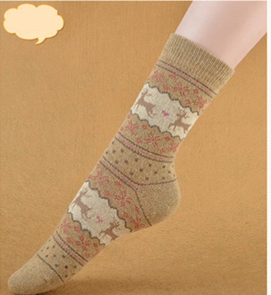 Calcetines Navideños Retro Gruesos y Cálidos para Mujer - Image 4