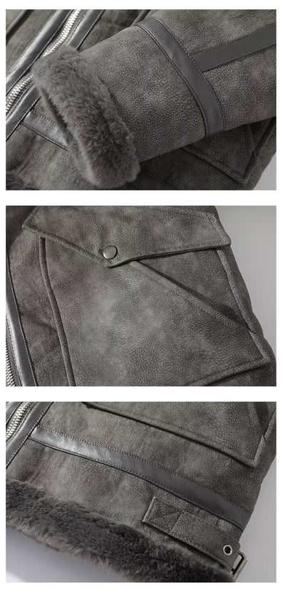 Abrigo Bereber de Vellón para Hombre - Estilo Retro Business - Image 5