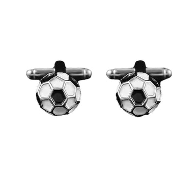 Gemelos de Acero Titanio Hueco Diseño Balón de Fútbol - Image 8