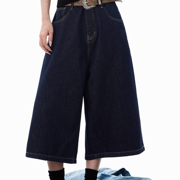 Jeans Cropped Azul en Lyocell - Corte Moderno y Sostenible