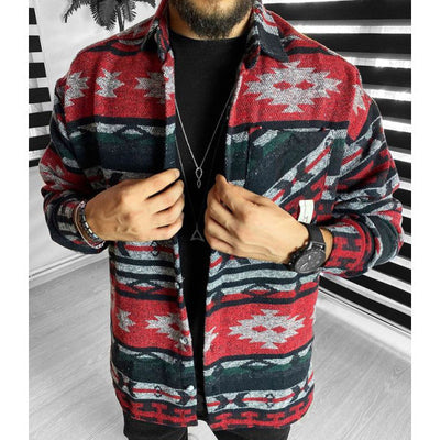 Chaqueta Casual Hombre con Estampado Étnico - Image 8