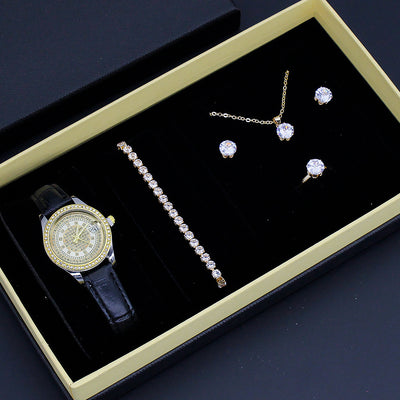 Reloj Elegante para Mujer con Diseño Cruzado - Conjunto de Joyería para San Valentín - Image 3