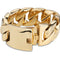 Pulsera de Acero Titanio Chapada en Oro para Hombre - Diseño Texturizado y Elegante
