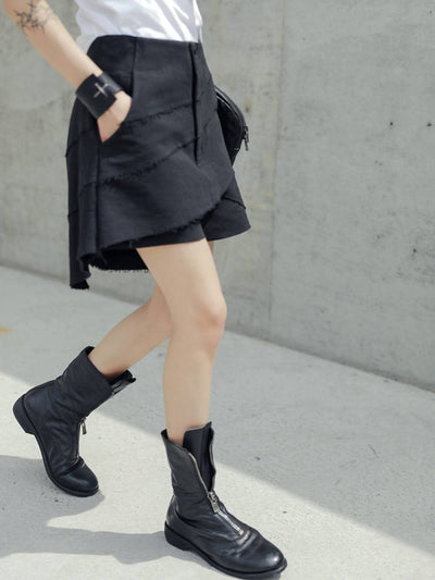 Shorts Cintura Alta Estilo Oscuro Diseñador para Mujer - Personalidad Moderna - Image 5