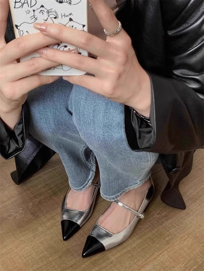 Zapatos Mary Jane con Tacón Medio y Punta Afilada para Mujer - Image 18