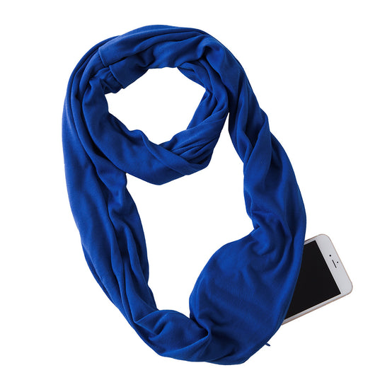 Pañuelo Funcional para Mujer con Bolsillo Cremallera y Jersey Liso - Image 9
