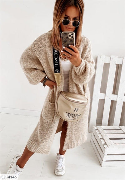 Cardigan Suelto de Punto para Mujer - Abrigo Tejido Otoño e Invierno - Image 4
