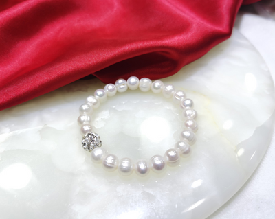 Conjunto de Collar y Pulsera de Perlas 8-9mm - Image 5