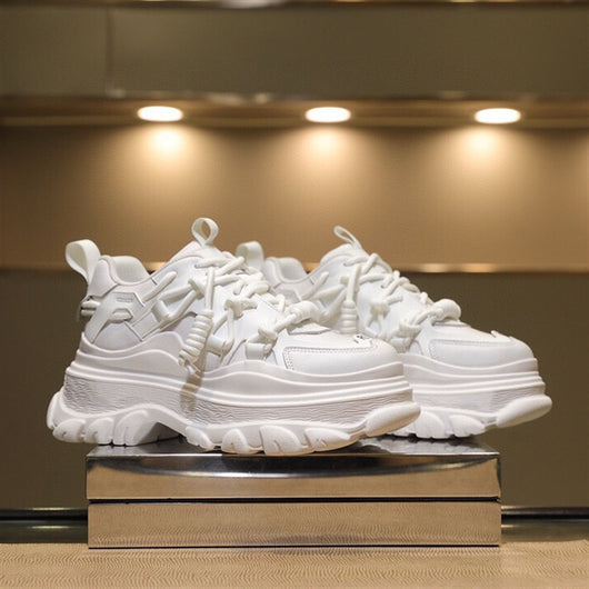 Tenis de Plataforma para Mujer con Cordones y Cuero Premium - Image 4