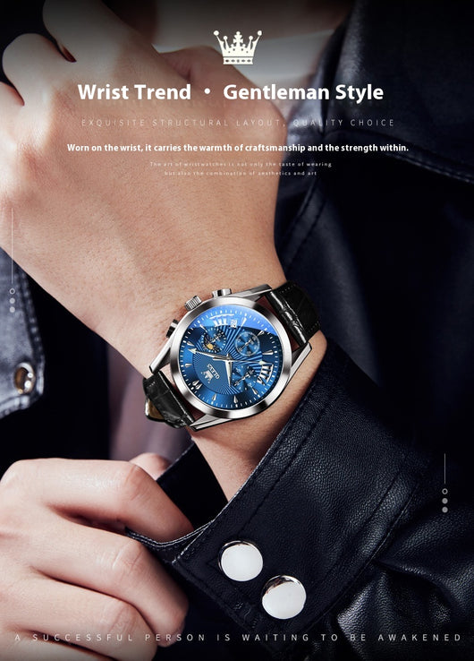 Reloj Multifunción de Cuarzo para Hombre con Calendario y Cronómetro - Image 9