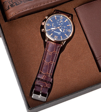 Conjunto Combo Cinturón de Cuero, Cartera y Reloj para Hombre - Image 7