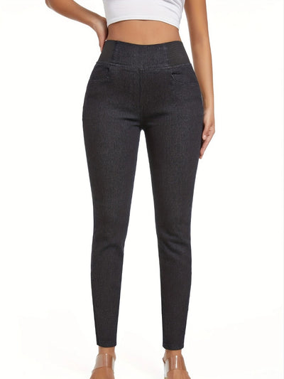 Pantalones Vaqueros Térmicos Ajustados para Mujer con Forro Polar - Image 12