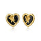Sterling Plateado Open Women's Light Luxury High-grade Earrings A2 Negro Agate Earrings